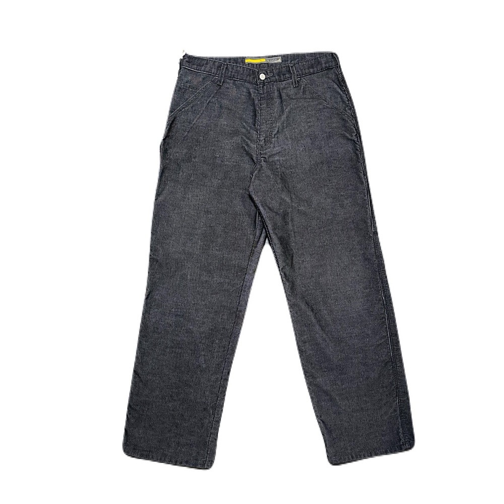 VTG Levi's SilverTab Corduroy Carpenter Pants Baggy 34x31 90s Y2K Grey/Black